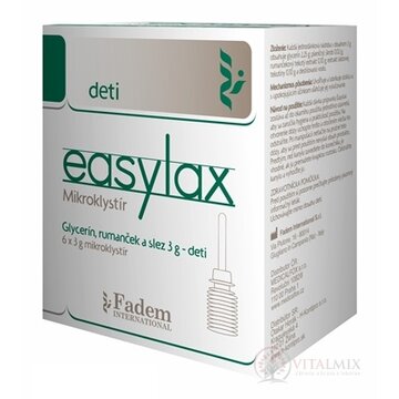 easylax Mikroklystír pre deti glycerín, rumanček a slez, 6x3 g obrázok