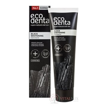 EcoDenta BLACK WHITENING čierna zubná pasta na bielenie zubov 1x100 ml obrázok