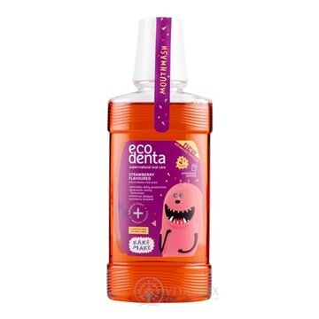 EcoDenta FOR KIDS STRAWBERRY Flavoured Kaké Maké detská ústna voda (od 3 rokov) 1x250 ml obrázok