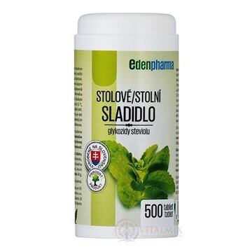 EDENPharma STOLOVÉ SLADIDLO glykozidy steviolu tbl (z rastliny Stévia) 1x500 ks obrázok
