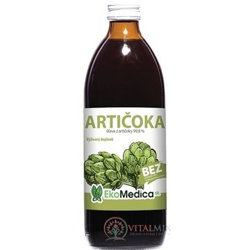 EkoMedica SK ARTIČOKA šťava z artičoky 99,8% 1x500 ml obrázok