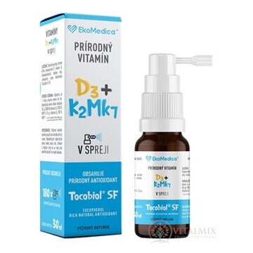 EkoMedica SK Prírodný Vitamín D3+K2Mk7 sprej 1x30 ml obrázok