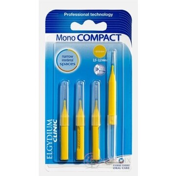 ELGYDIUM CLINIC Mono COMPACT 2,5-2,2 mm medzizubné kefky (žlté) 1x4 ks obrázok