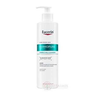 Eucerin DERMOPURE CLINICAL Exfoliačný čistiaci gél pleť so sklonom k akné, na tvár a telo 1x400 ml obrázok