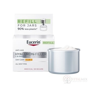 Eucerin HYALURON-FILLER+3xEFFECT Denný krém REFILL SPF30, všetky typy pleti, anti-age, náhradná náplň 1x50 ml obrázok