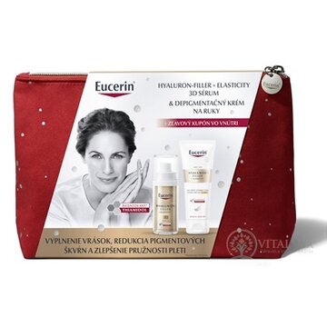 Eucerin Kazeta HYALURON-FILLER + ELASTICITY 3D sérum 30 ml + depigmentačný krém na ruky 75 ml (Vianoce 2021) 1x1 set obrázok