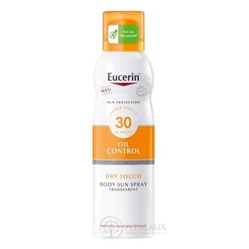 Eucerin SUN OIL CONTROL DRY TOUCH BODY SPF 30 sprej-aerosól, transparentný, na opaľovanie 1x200 ml obrázok