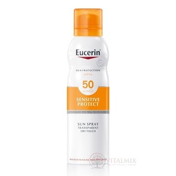 Eucerin SUN SENSITIVE PROTECT SPF 50 sprej transparentný na opaľovanie DRY TOUCH 1x200 ml obrázok