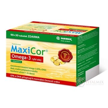 FARMAX MaxiCor Omega-3 rybí olej cps 90+30 zadarmo (120 ks) obrázok