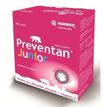FARMAX Preventan Junior + vitamín C tbl 1x90 ks obrázok