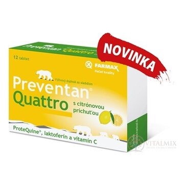 FARMAX Preventan Quattro s citrónovou príchuťou tbl 1x12 ks obrázok