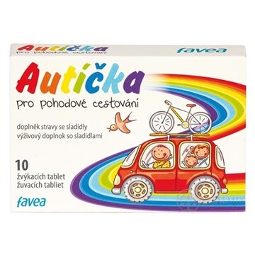 favea AUTÍČKA pre pohodlné cestovanie žuvacie tablety 1x10 ks obrázok