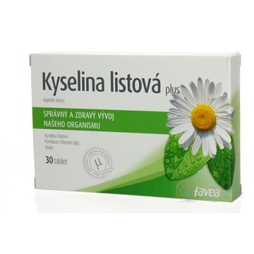 FAVEA KYSELINA LISTOVÁ PLUS tbl 1x30 ks obrázok