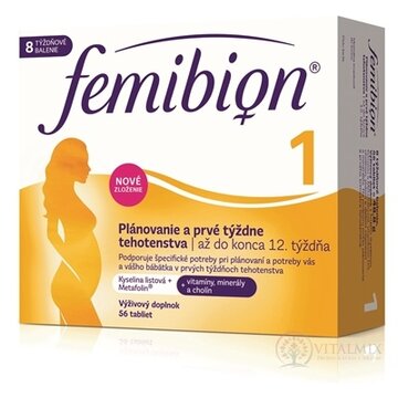 Femibion 1 Plánovanie a prvé týždne tehotenstva tbl (kys. listova + vitamíny, minerály) 1x56 ks obrázok