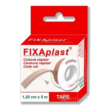 FIXAplast Cievková náplasť textilná 1,25cm x 5m, 1x1 ks obrázok