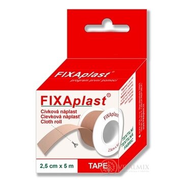 FIXAplast Cievková náplasť textilná 2,5cm x 5m, 1x1 ks obrázok