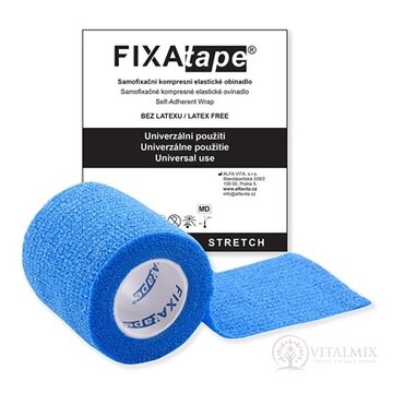FIXAtape STRETCH Samofixačné elastické ovínadlo kompresné, bez latexu, farba modrá, 5,0cm x 450cm, 1x1 ks obrázok