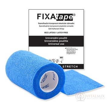 FIXAtape STRETCH Samofixačné elastické ovínadlo kompresné, bez latexu, farba modrá, 7,5cm x 450cm, 1x1 ks obrázok