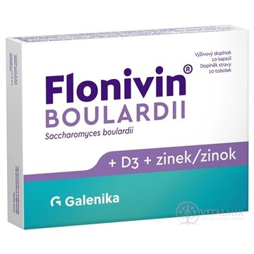 Flonivin BOULARDII cps (Saccharomyces boulardii + vitamín D3 + zinok) 1x10 ks obrázok