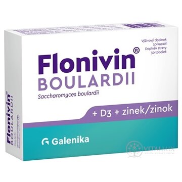 Flonivin BOULARDII cps (Saccharomyces boulardii + vitamín D3 + zinok) 1x30 ks obrázok