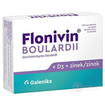 Flonivin BOULARDII cps (Saccharomyces boulardii + vitamín D3 + zinok) 1x60 ks obrázok