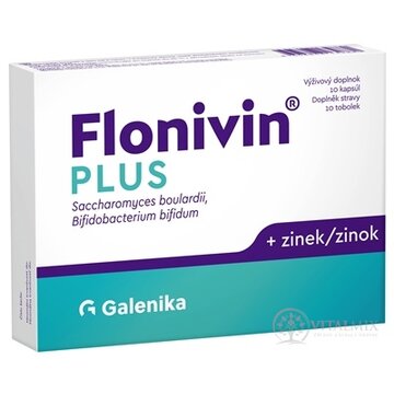 Flonivin PLUS cps (Saccharomyces + Bifidobacterium + zinok) 1x10 ks obrázok