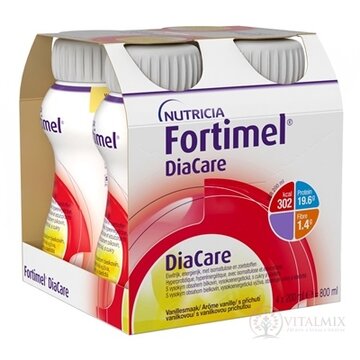 Fortimel DiaCare s vanilkovou príchuťou 4x200 ml (800 ml) obrázok