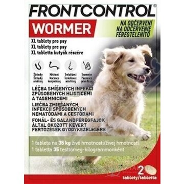 FRONTCONTROL WORMER XL na odčervenie, tablety pre psy 1x2 ks obrázok