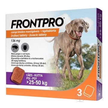 FRONTPRO 136 mg žuvacie tablety pre psy (25 - 50 kg) 1x3 ks obrázok