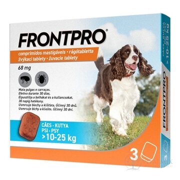 FRONTPRO 68 mg žuvacie tablety pre psy (10 - 25 kg) 1x3 ks obrázok