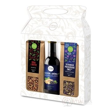 FYTO Darčeková kazeta 2 sypané bylinné čaje (40 g+100 g) + nápoj Zázvor & Arónia (185 ml), 1x1 set obrázok