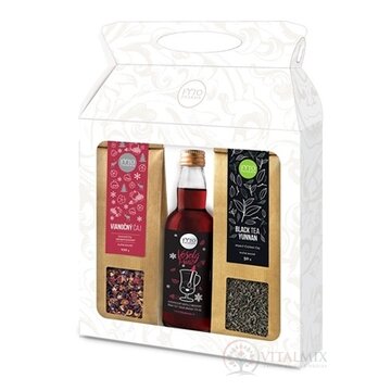 FYTO Darčeková kazeta Vianočný čaj sypaný 100 g + Black Tea Yunnan sypaný 50 g + Veselý punč 200 ml, 1x1 set obrázok