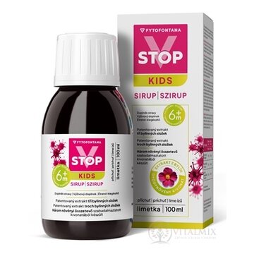 fytofontana V-STOP KIDS sirup s príchuťou limetky (od 6 mesiacov) 1x100 ml obrázok