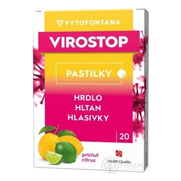 fytofontana VIROSTOP pastilky na cmúľanie, príchuť citrusová 1x20 ks obrázok