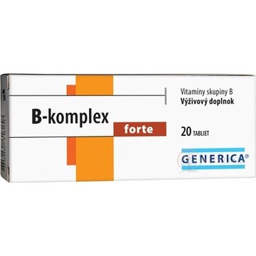 GENERICA B-komplex forte tbl 1x20 ks obrázok