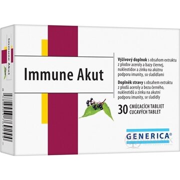 GENERICA Immune Akut cmúľacie tablety tbl 1x30 ks obrázok