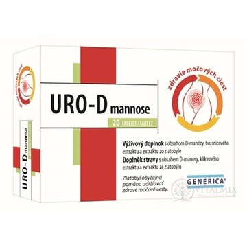 GENERICA URO-D mannose tbl 1x20 ks obrázok