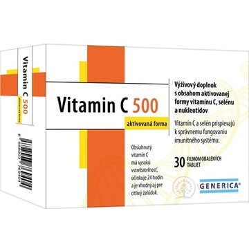 GENERICA Vitamin C 500 aktivovaná forma tbl flm 1x30 ks obrázok