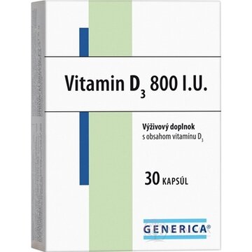 GENERICA Vitamin D3 800 I.U. cps 1x30 ks obrázok