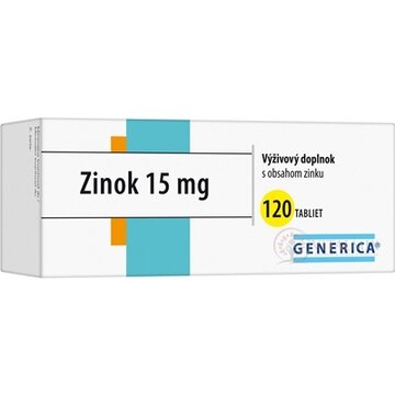 GENERICA Zinok 15 mg tbl 1x120 ks obrázok