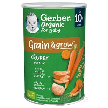 Gerber Organic CHRUMKY Pšenično-ovsené s mrkvou (od ukonč. 10. mesiaca) 1x35 g obrázok