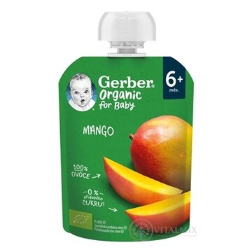 Gerber Organic Kapsička Mango bio ovocná desiata (od ukonč. 6. mesiaca) 1x90 g obrázok