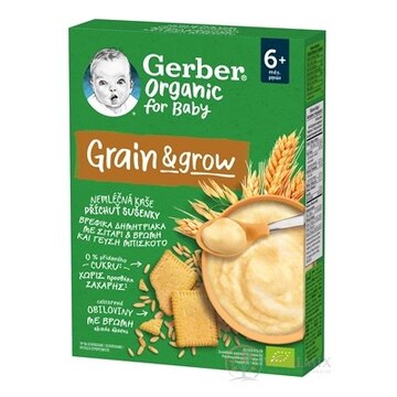 Gerber Organic Nemliečna KAŠA pšenično-ovsená BIO, príchuť sušienky (od ukonč. 6.mesiaca) 1x200 g obrázok
