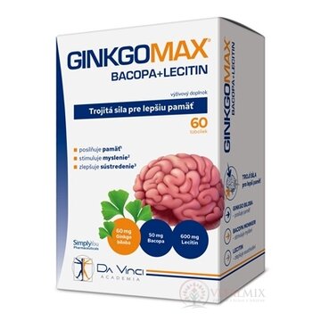 GINKGOMAX+BACOPA+LECITÍN - DA VINCI cps 1x60 ks obrázok