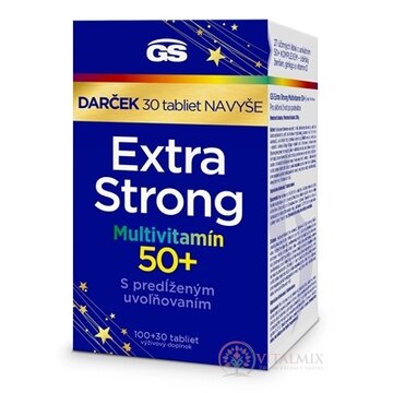 GS Extra Strong Multivitamín 50+, Darček tbl (inov.2024) 100+30 navyše (130 ks) obrázok