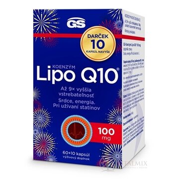 GS Koenzým Lipo Q10 100 mg cps 60+10 navyše (70 ks) obrázok