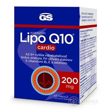 GS Koenzým Lipo Q10 200 mg cardio cps 1x45 ks obrázok