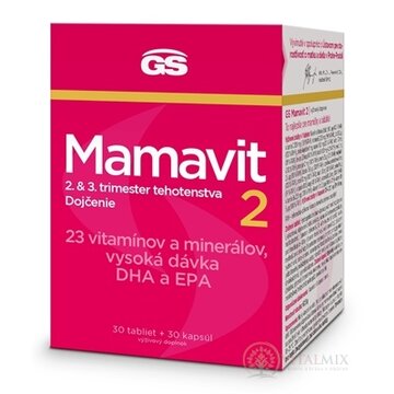 GS Mamavit 2, Tehotenstvo a dojčenie tbl 30 + cps 30 (60 ks) obrázok