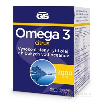 GS Omega 3 Citrus cps 60+30 (inov.2023) (90 ks) obrázok