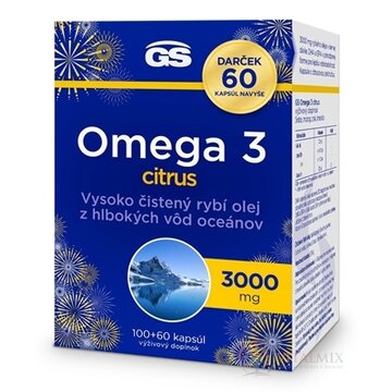GS Omega 3 citrus Darček cps 100+60 navyše (160 ks) obrázok